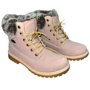 Lugz Rucker Hi Faux Fur Lace Up Boots 9.5